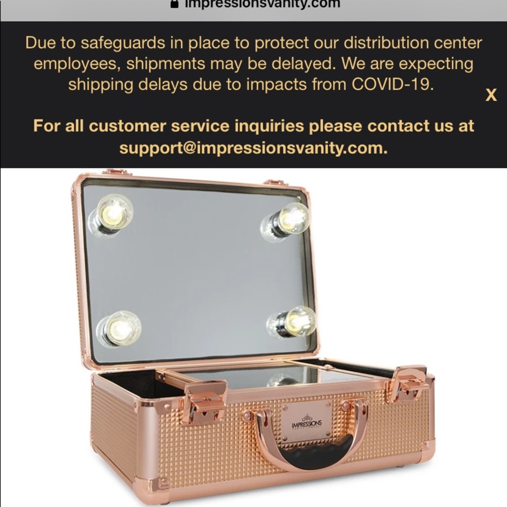 Impressions vanity company Makeup case